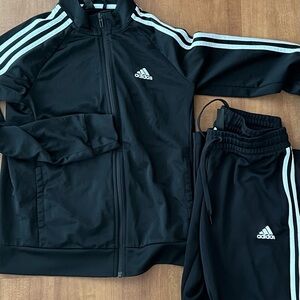 Adidas Black and White Athletic Tracksuit